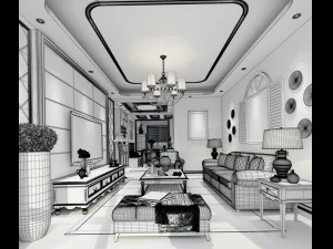 family - kitchen - restaurant 402 3D Model