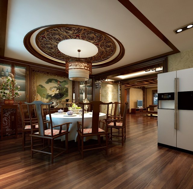 family - kitchen - restaurant 404 3D Model .c4d .max .obj .3ds .fbx .stl .blend 
