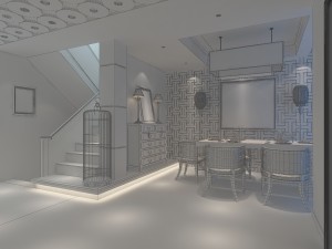 family - kitchen - restaurant 407 3D 모델