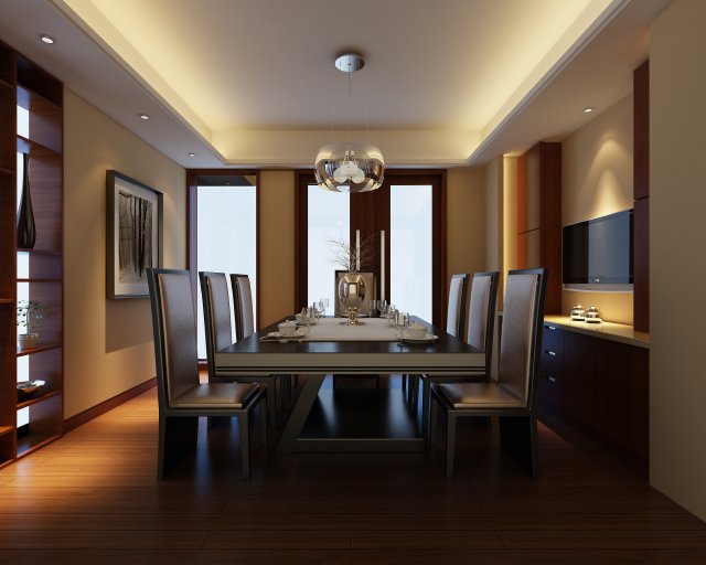 family - kitchen - restaurant 408 Model 3D .c4d .max .obj .3ds .fbx .stl .blend 