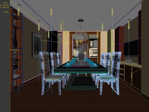 family - kitchen - restaurant 408 Model 3D