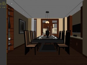 family - kitchen - restaurant 408 Model 3D