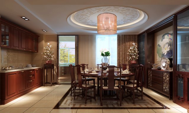 family - kitchen - restaurant 412 Modelo 3D .c4d .max .obj .3ds .fbx .stl .blend 