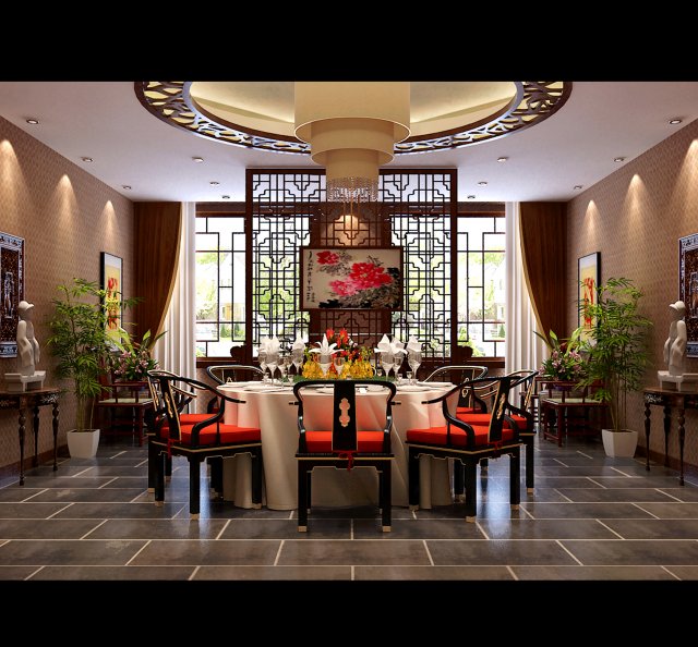 family - kitchen - restaurant 416 Modello 3D .c4d .max .obj .3ds .fbx .stl .blend 