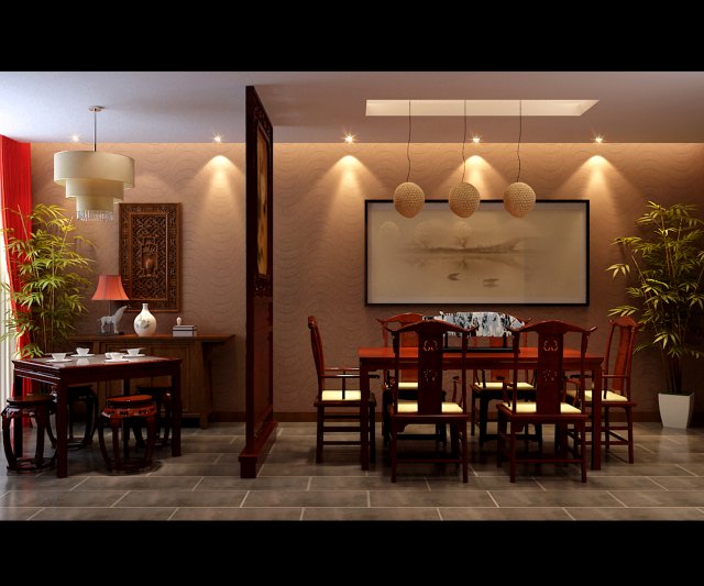 family - kitchen - restaurant 418 3D Model .c4d .max .obj .3ds .fbx .stl .blend 
