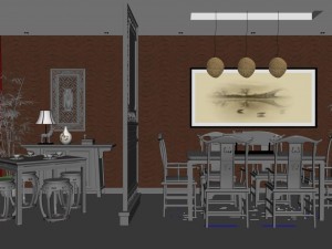 family - kitchen - restaurant 418 3D Model