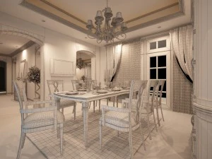 family - kitchen - restaurant 423 3D Model