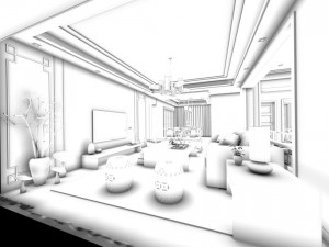 family - kitchen - restaurant 430 3D Model