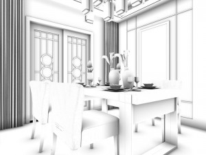 family - kitchen - restaurant 431 3Dモデル