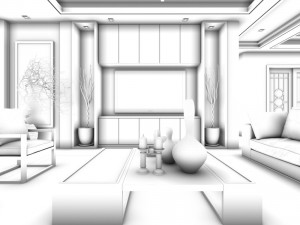 family - kitchen - restaurant 431 3Dモデル