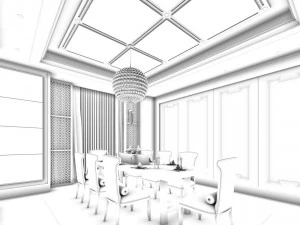 family - kitchen - restaurant 432 3D Model