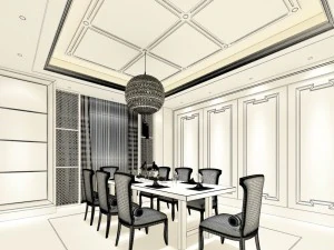 family - kitchen - restaurant 432 3D Model