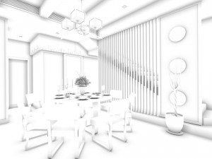 family - kitchen - restaurant 433 3D 모델