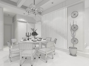 family - kitchen - restaurant 433 3D 모델