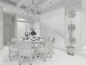 family - kitchen - restaurant 433 3D Model