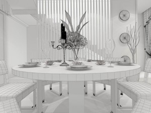 family - kitchen - restaurant 433 3D 모델