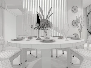 family - kitchen - restaurant 433 3D Model