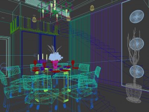 family - kitchen - restaurant 433 3D 모델