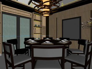 family - kitchen - restaurant 434 3D Model