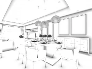 family - kitchen - restaurant 441 3D Model