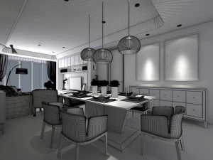 family - kitchen - restaurant 441 3D Model