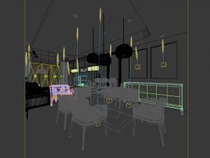 family - kitchen - restaurant 441 3D Model