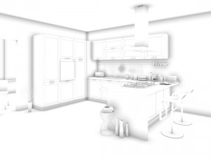 family - kitchen - restaurant 442 3D Model