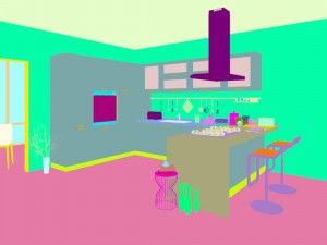family - kitchen - restaurant 442 3D Model