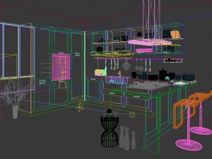family - kitchen - restaurant 442 3D Model