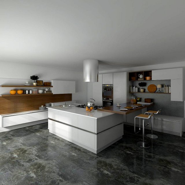 family - kitchen - restaurant 443 Modèle 3D .c4d .max .obj .3ds .fbx .stl .blend 