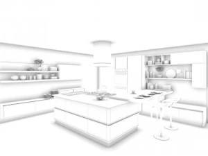family - kitchen - restaurant 443 3D Model