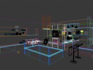 family - kitchen - restaurant 443 Modèle 3D