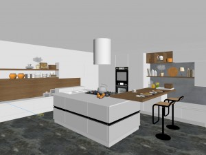 family - kitchen - restaurant 443 Modèle 3D