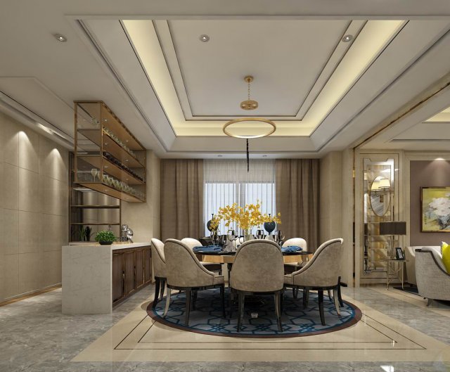 family - kitchen - restaurant 444 3D Model .c4d .max .obj .3ds .fbx .stl .blend 