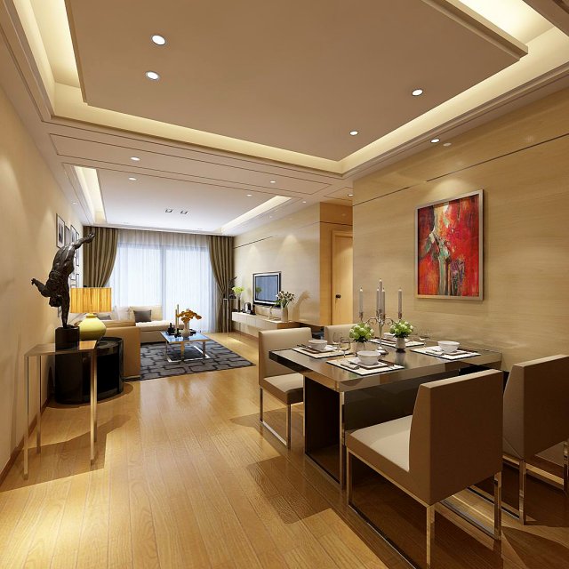family - kitchen - restaurant 446 3D Модель in Обеденный зал 3DExport