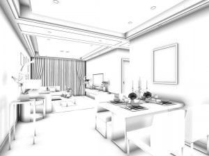 family - kitchen - restaurant 446 Modèle 3D