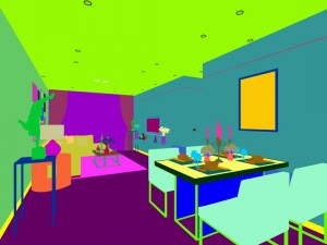family - kitchen - restaurant 446 Modèle 3D