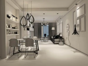 family - kitchen - restaurant 448 3D Model