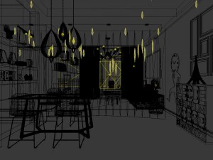 family - kitchen - restaurant 448 3D Model