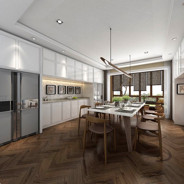 family - kitchen - restaurant 451 3D 모델 .c4d .max .obj .3ds .fbx .stl .blend 