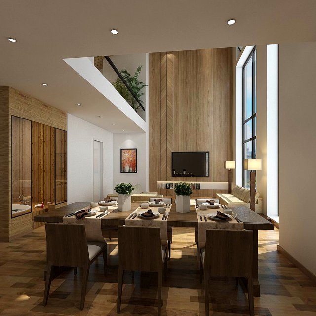 family - kitchen - restaurant 452 3D मॉडल .c4d .max .obj .3ds .fbx .stl .blend 