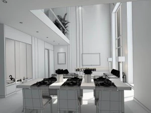 family - kitchen - restaurant 452 3D Model