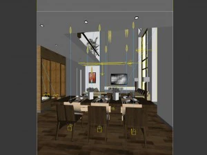 family - kitchen - restaurant 452 3D Model