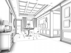 family - kitchen - restaurant 456 3D Model