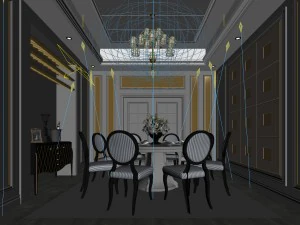 family - kitchen - restaurant 458 3D Model