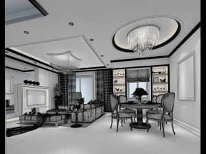 family - kitchen - restaurant 460 3D Model