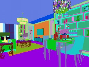 family - kitchen - restaurant 461 Model 3D