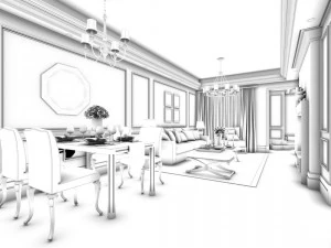 family - kitchen - restaurant 463 3D Model