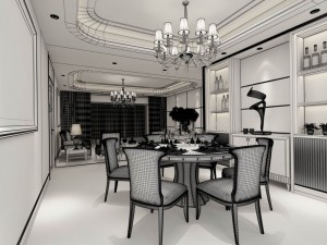 family - kitchen - restaurant 465 3D Model