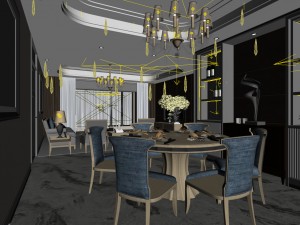family - kitchen - restaurant 465 3D Model